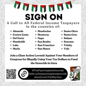Lee más sobre el artículo Taxpayers Against Genocide – Sign on Today!